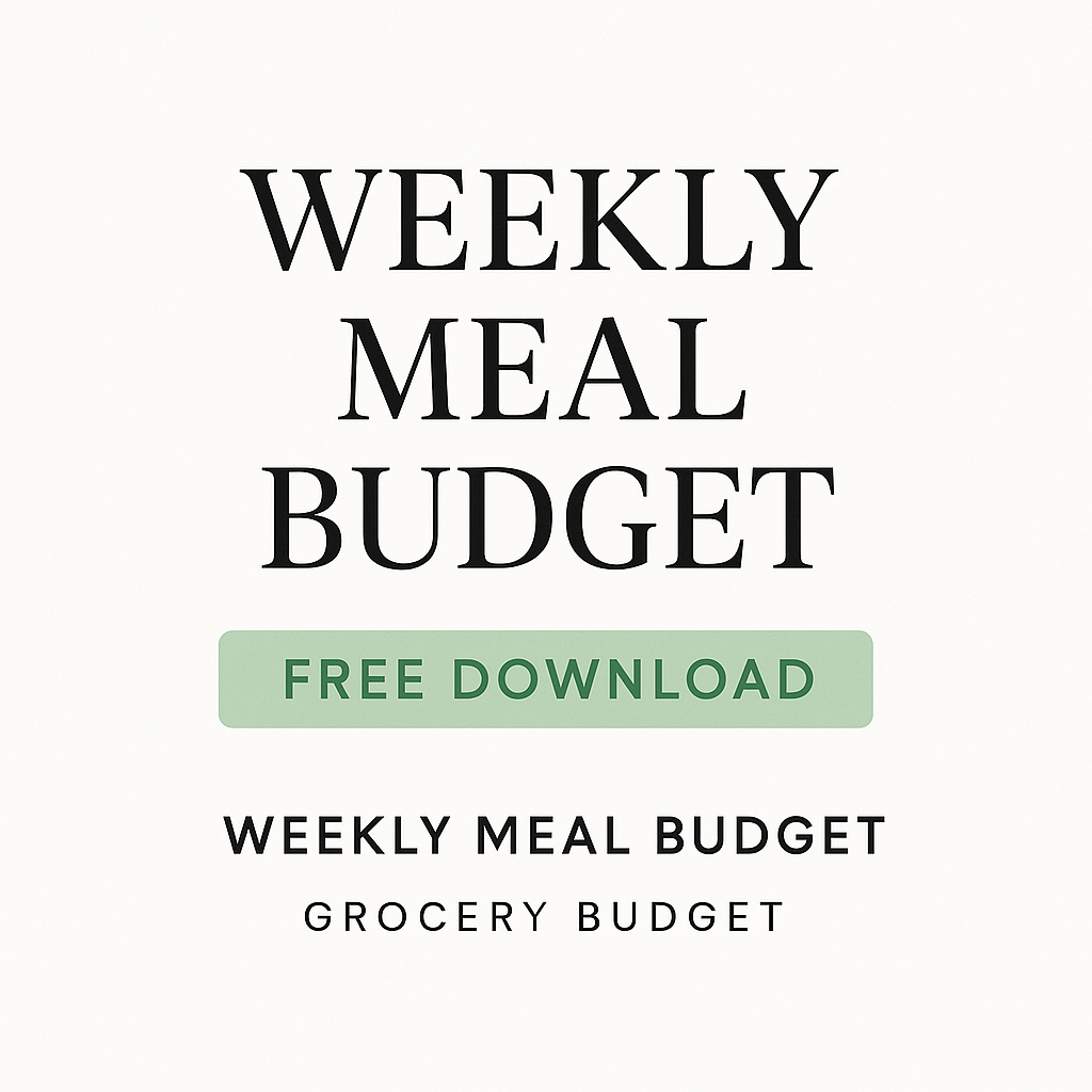 🥗 Weekly Meal Budget – Free Grocery Budgeting Planner