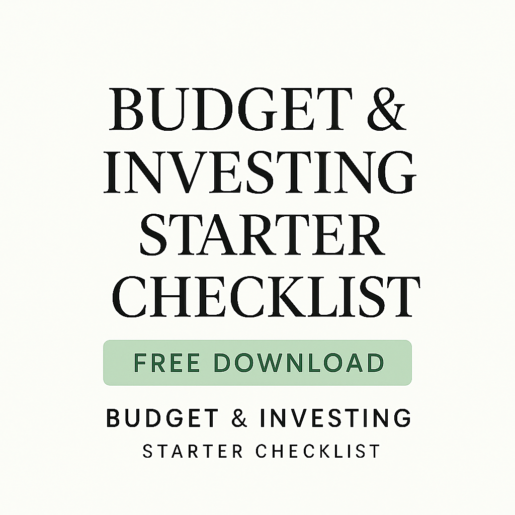 Budget & Investing Starter Checklist